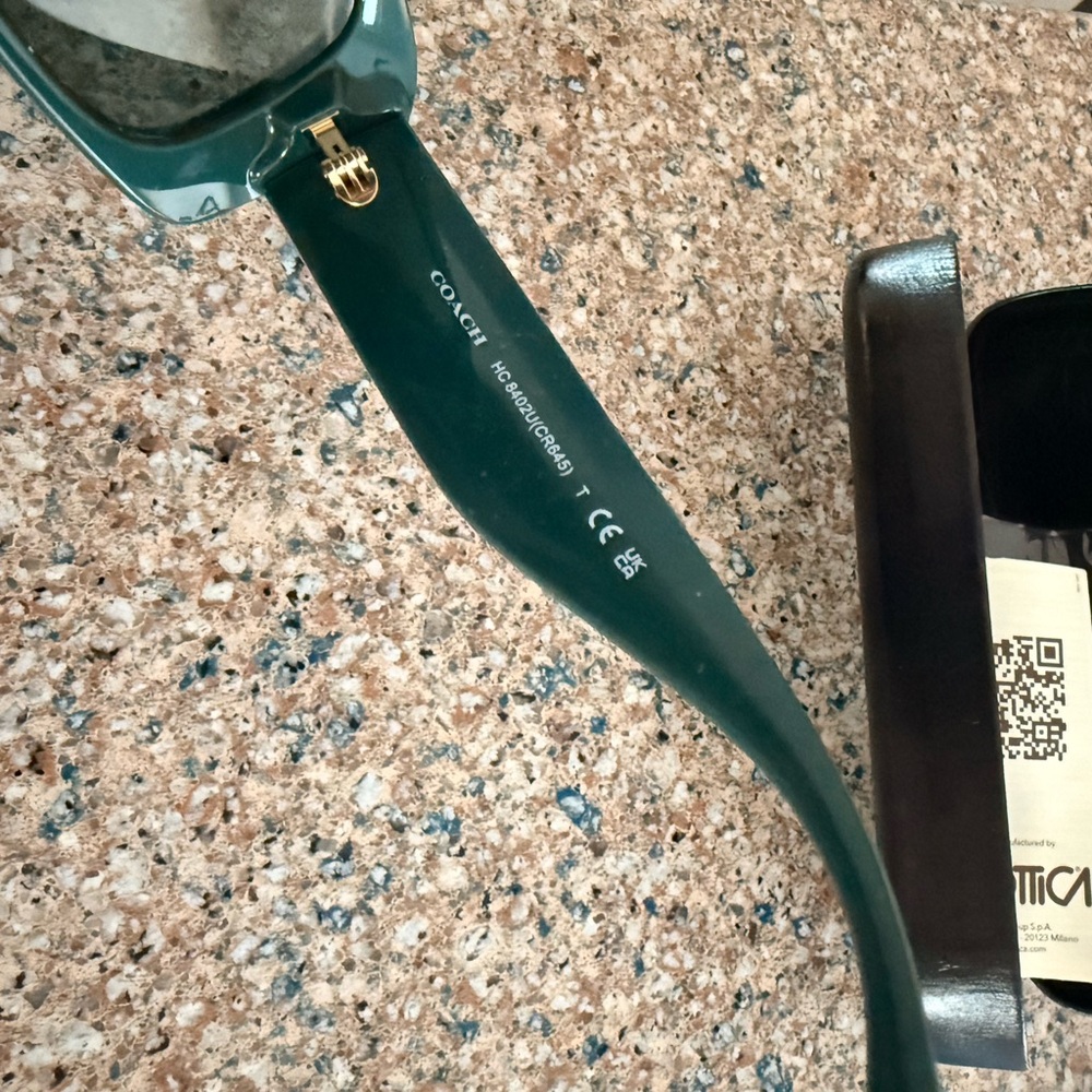 Coach Dark Green Rectangular Sunglasses - image 5